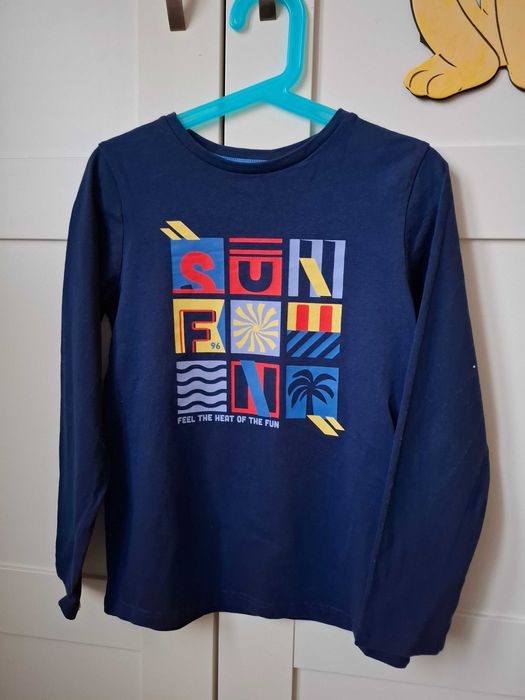 Komplet r.122/128 H&M Okaidi Next spodnie dresowe Slim Fit r.128