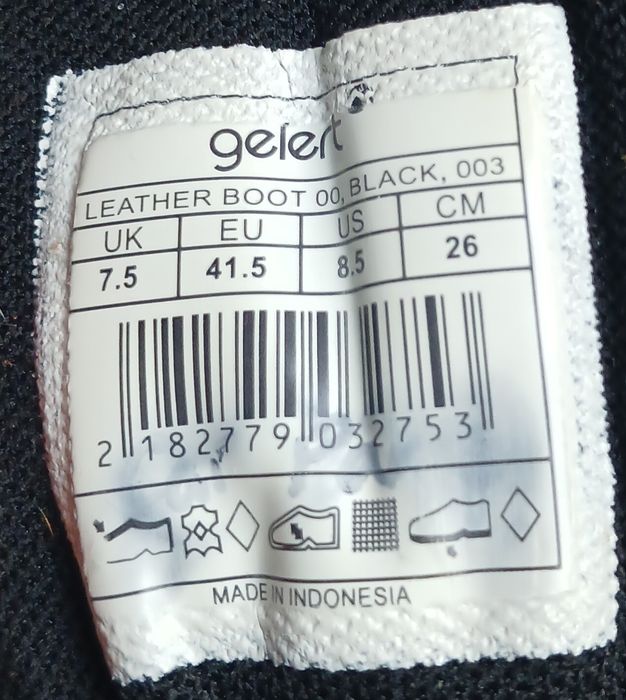 Ботинки Gelard р.41 (26см] Пр-во Индонезия