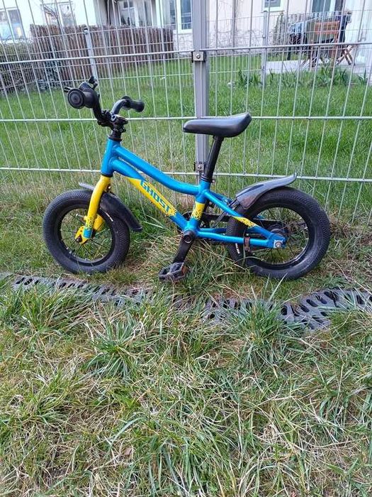 Rower Ghost Powerkid 12 niebiesko-żółty