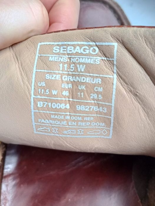 Чоловіче шкіряне взуття. Фірма Sebago. 44 -розмір.