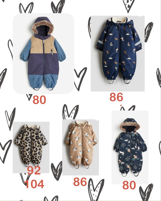 Комбінезон H&M зимовий новий 80 86 92 98 104 см