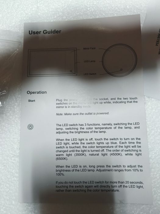 Espelho 50*70 com led