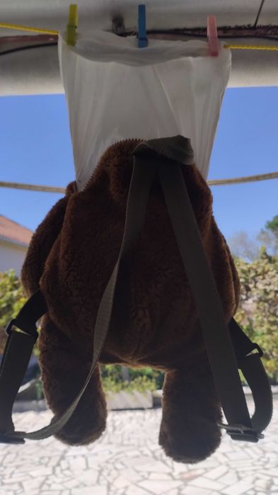 Mochila pequena criança urso