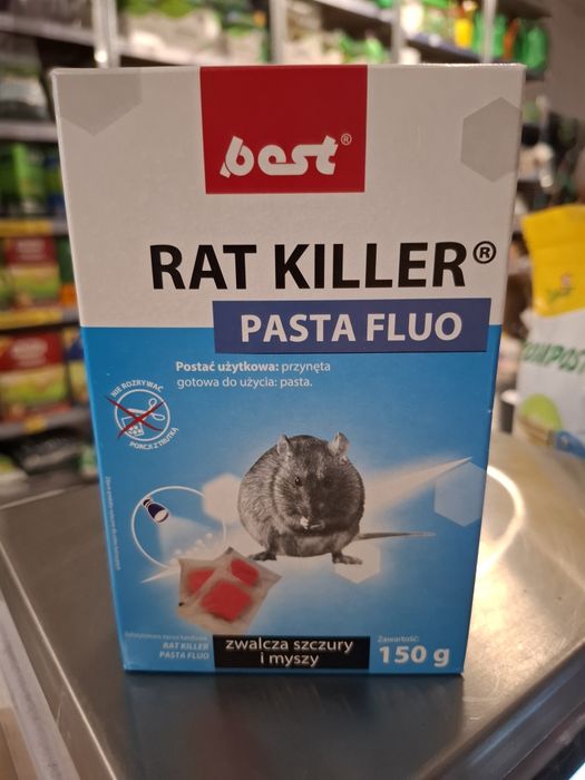 Rat Killer Pasta Fluo 150g BEST-PEST mocna  na myszy i szczury