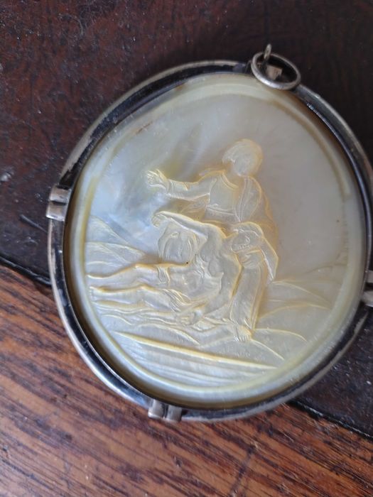 PROMOCJA Medalion srebrny KAMEA "LA PIETA" 925