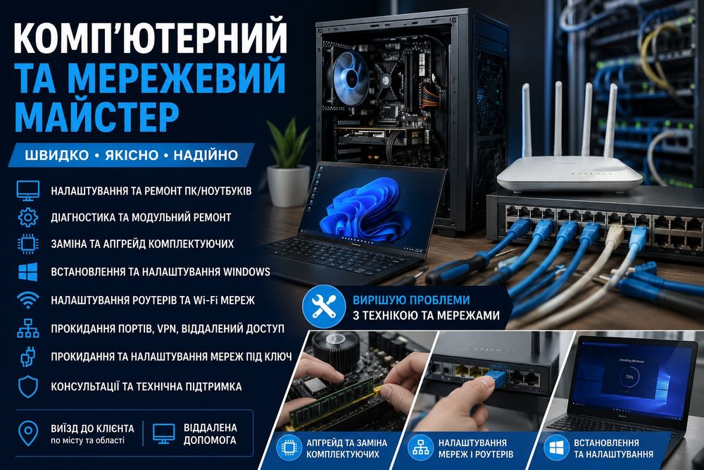 Системний адміністратор | Налаштування ПК та мереж
