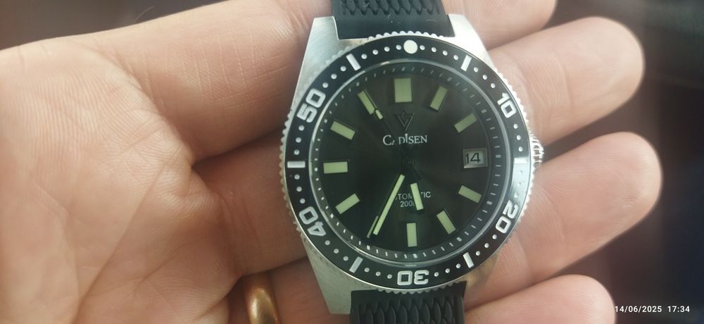 Relógio de mergulho diver "homage" seiko 62mas, da marca cadisen