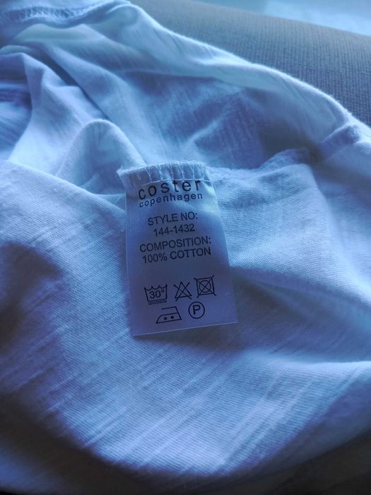 T-shirt Coster Copenhagen biały z nadrukiem 100% bawełna L basic