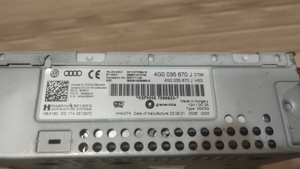Radio Nawigacja Czytnik Sim SD Multimedia Audi A6 C7 4G A7 MMI 3G