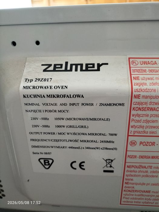 Silnik do talerza kuchenki mikrofalowej Zelmer