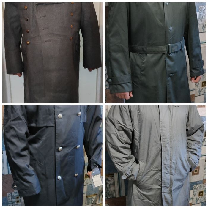 Шинель, военные плащи и гражданские