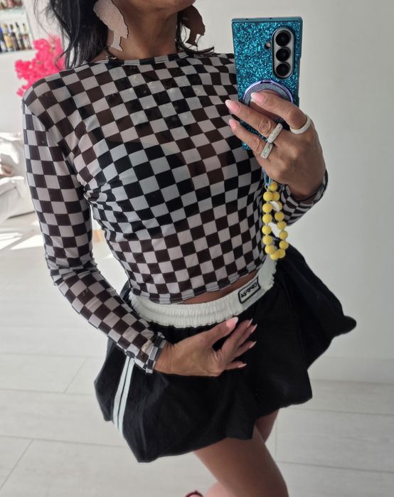 Bluzka siateczka kratka szachownica