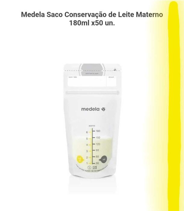 Embalagem NOVA - Sacos congelação leite 50 unidades -Medela