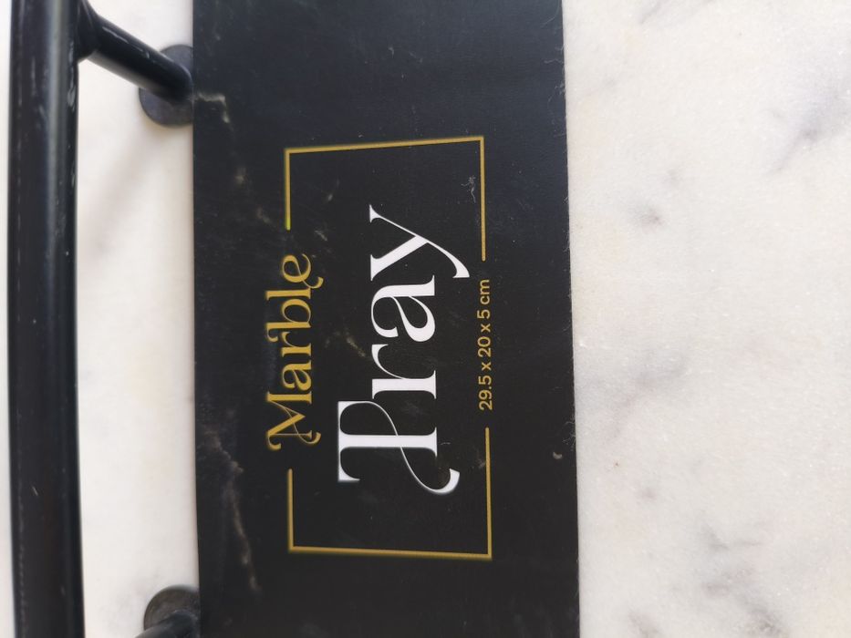 Taca marmurowa z uchwytami