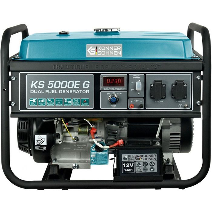 Генератор новий бензиновий Konner&Sohnen KS 5000E G, 230B, 4,5 кВт