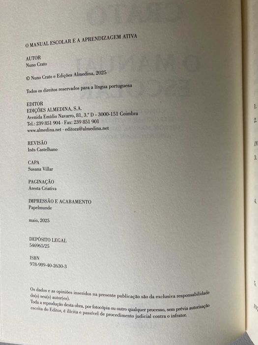 O Manual Escolar, de Nuno Crato