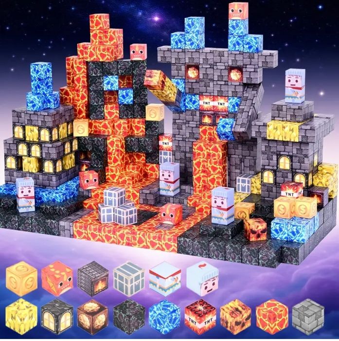 Конструктор магнітний 150 шт Майнкрафт
