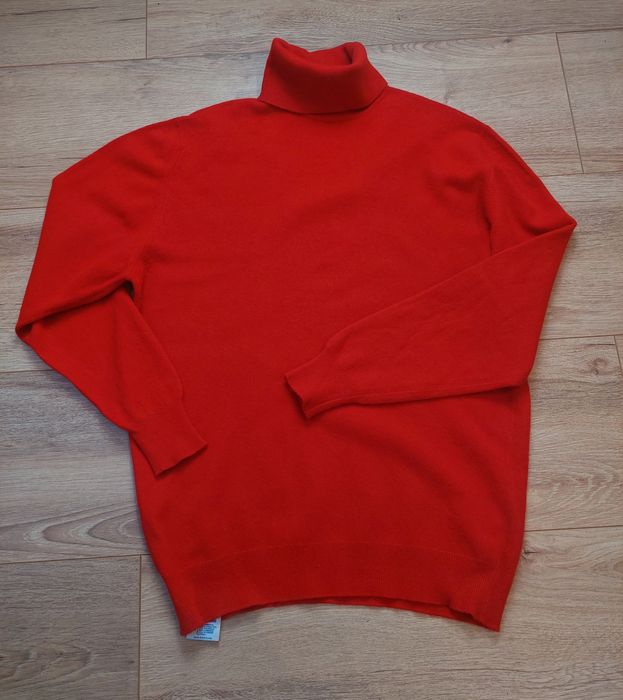Czerwony golf Pringle wełniany golf wełna