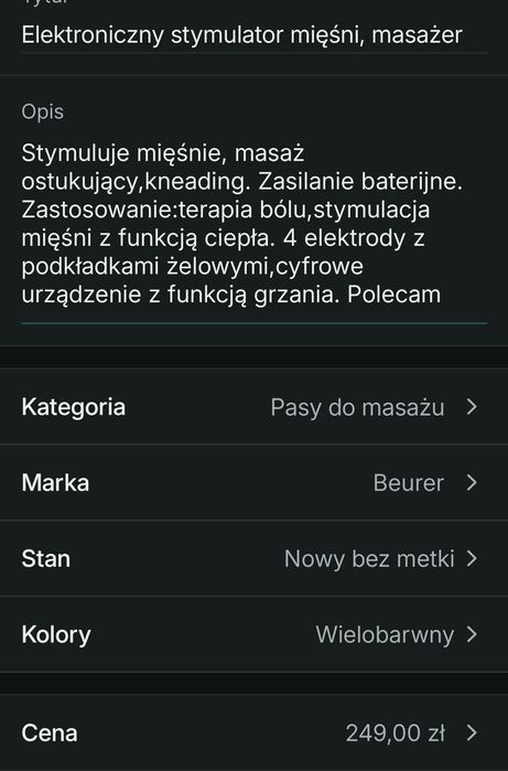 Elektroniczny stymulator mięśni i masażer