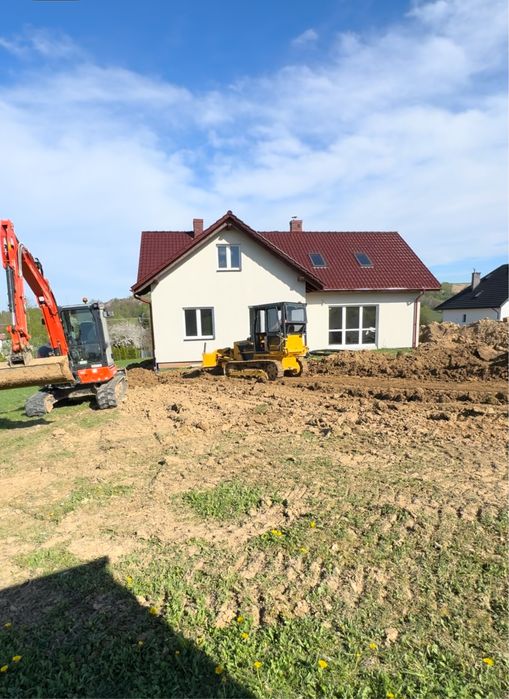 Usługi minikoparką koparka 9t kucie betonu wod-kan spychacz ładowarka