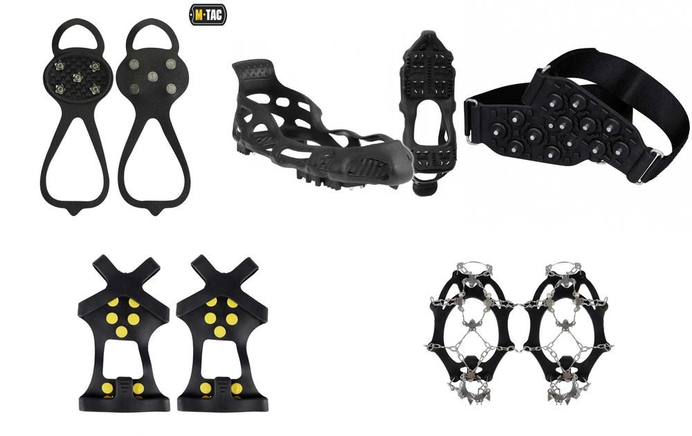 Шипи для взуття, льодоступи, протиковзні накладки M-Tac/Mil-Tec/Viking