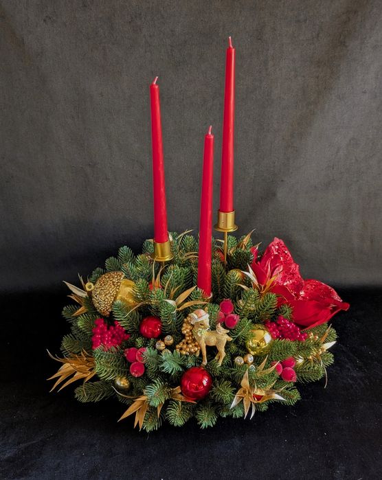 Новорічні композиції до свят (на подарунок) Зимовий новорічний декор