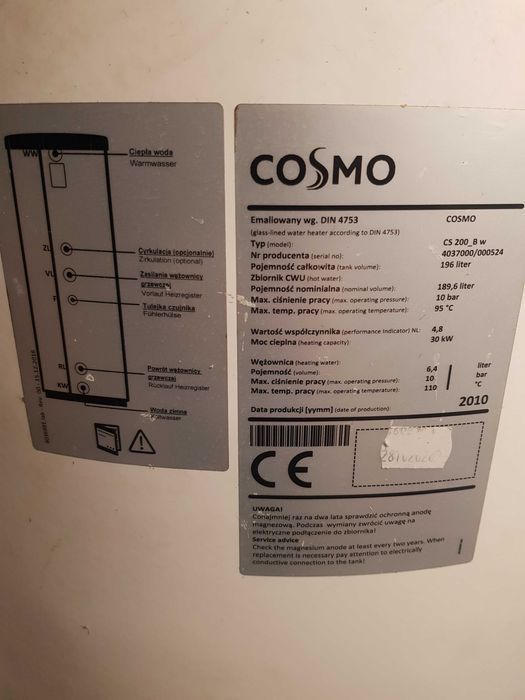 bojler cosmo cs 200 _b w