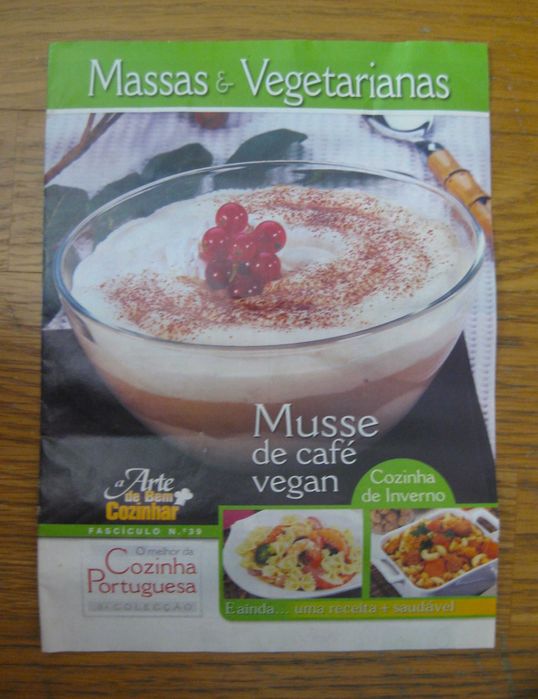 Conjunto de 2 revistas Culinaria: Doces, Massas & Vegetarianas