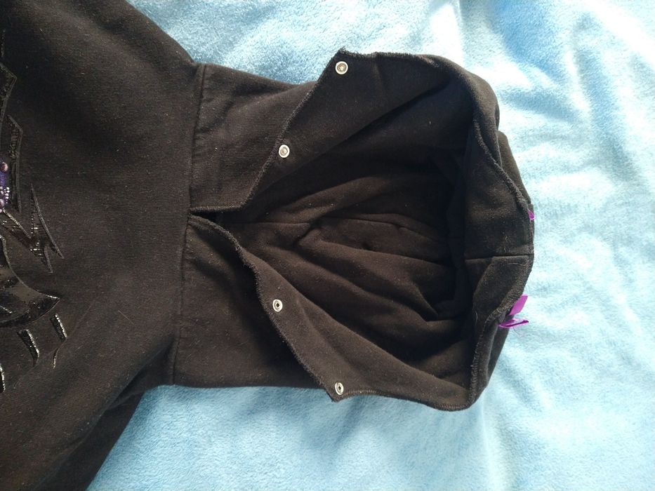 czarna bluza z kapturem róża goth emo alternative