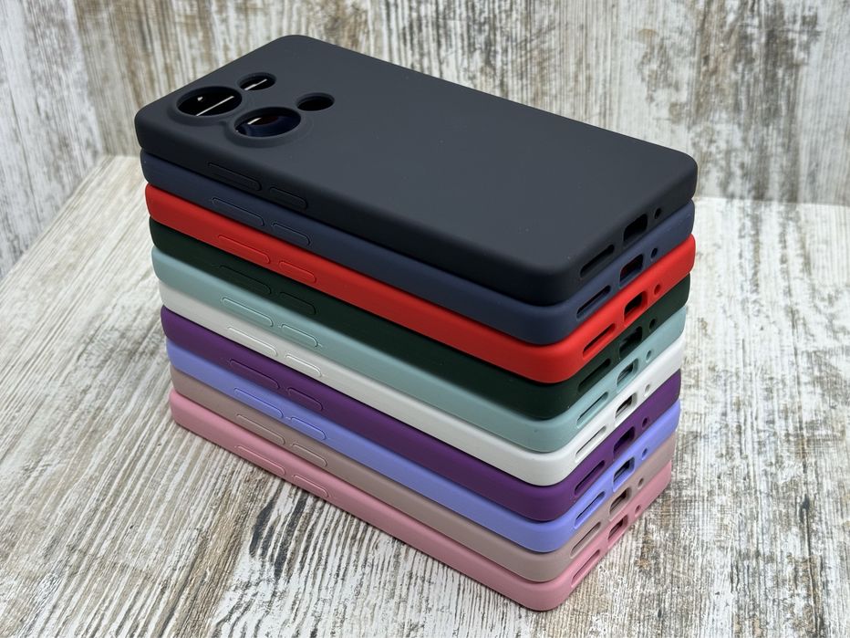 Не пачкаются! Чехол Silicone Case на Xiaomi Redmi Note 13 Pro 4G Чохол