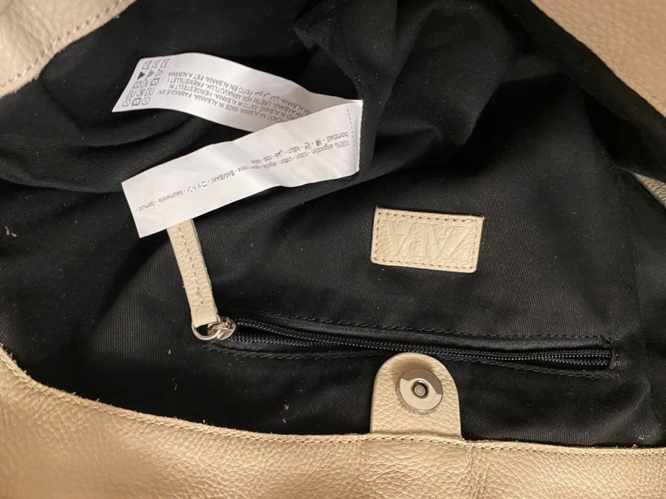 Mala tote bag preta - Nova (em pele genuína)