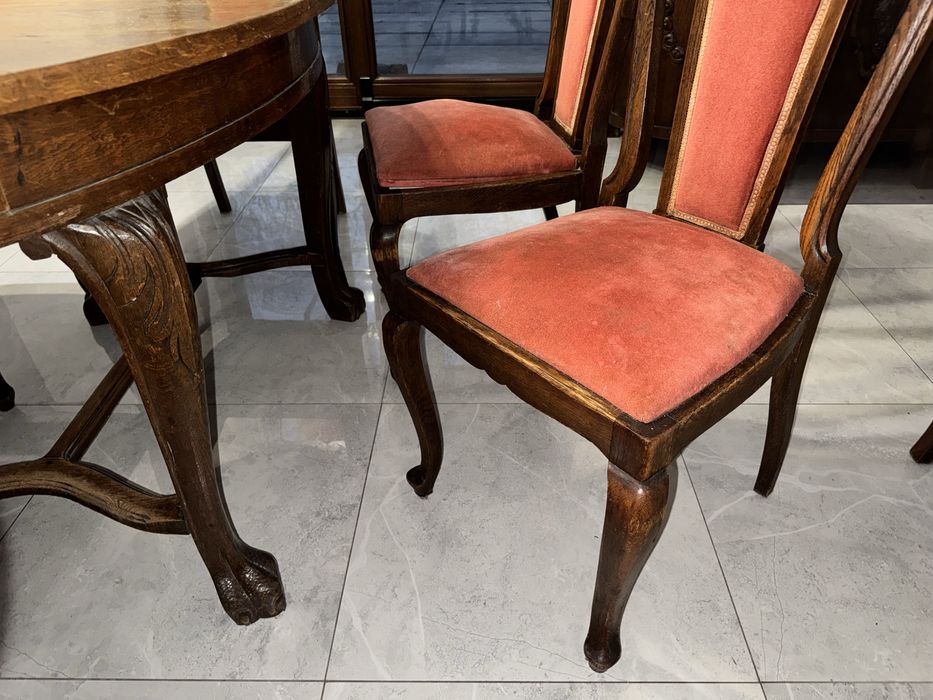 Stół owalny 140x90 wraz z 6 krzesłami