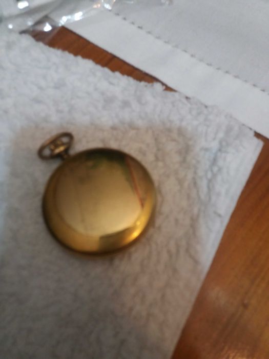 Relógio de bolso com fio em prata em bom estado