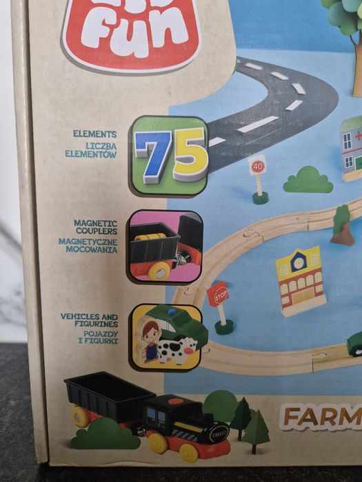 Ele fun Drewniana kolejka Nowa tor samochodowy
