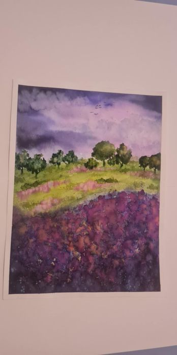 Obrazki malowane ręcznie akwarelami