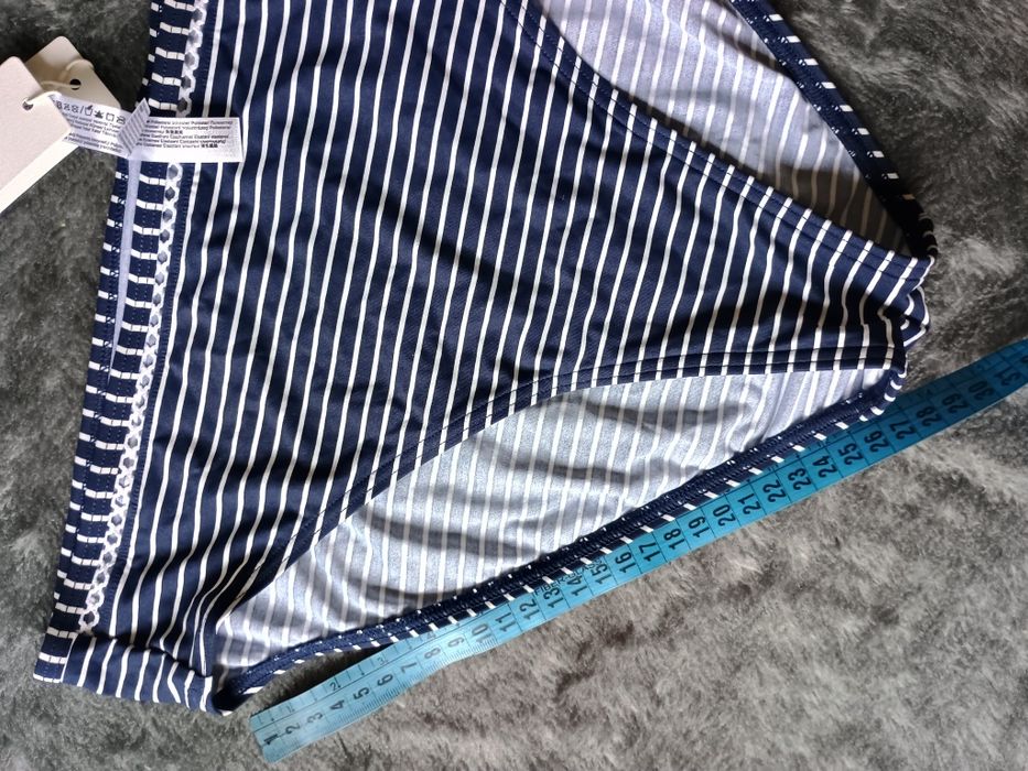 Dół od bikini Granatowe paski