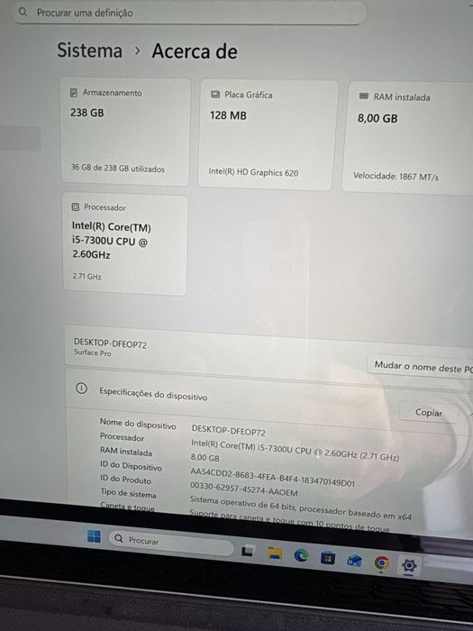 Computador tablet Microsoft Surface Pro432528985414051847
