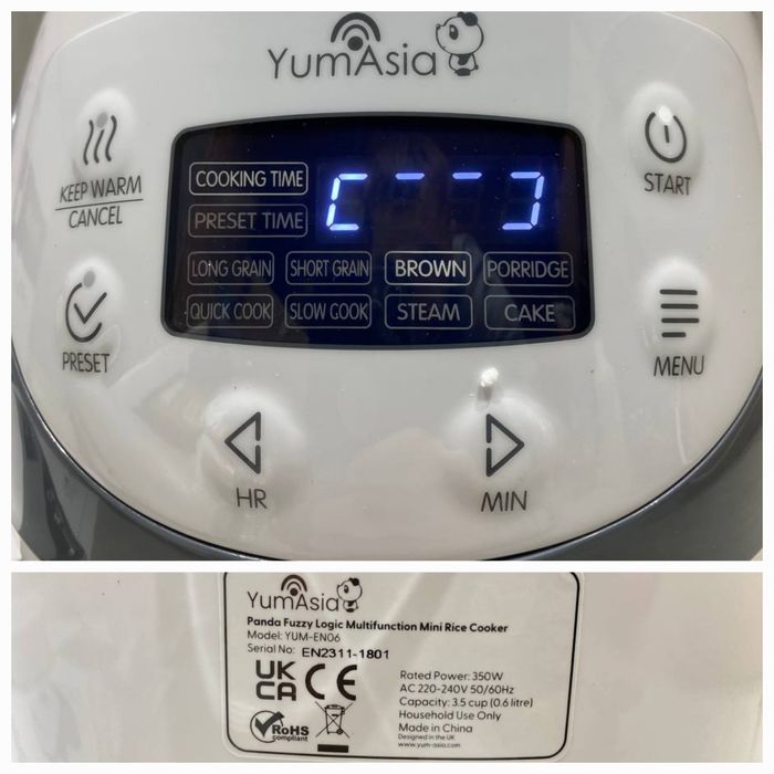 Міні-рисоварка Yum Asia Panda / мини-рисоварка