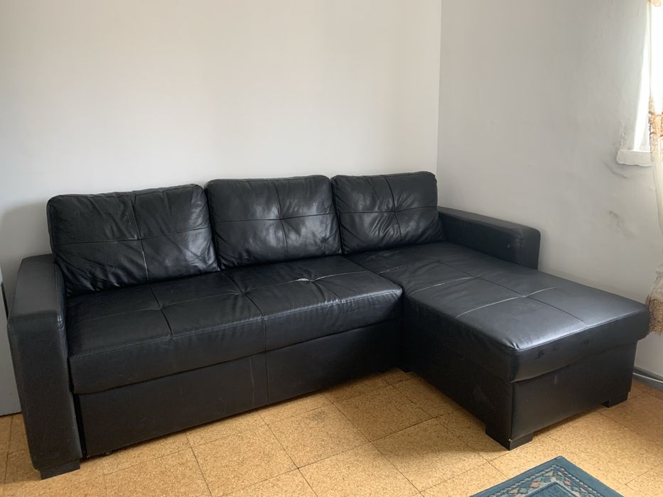 Sofa Chaise Lounge + Cama de solteiro com colchão