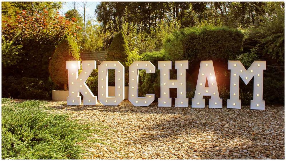 Napis Led KOCHAM (wynajem na imprezy) - atrakcyjne ceny!