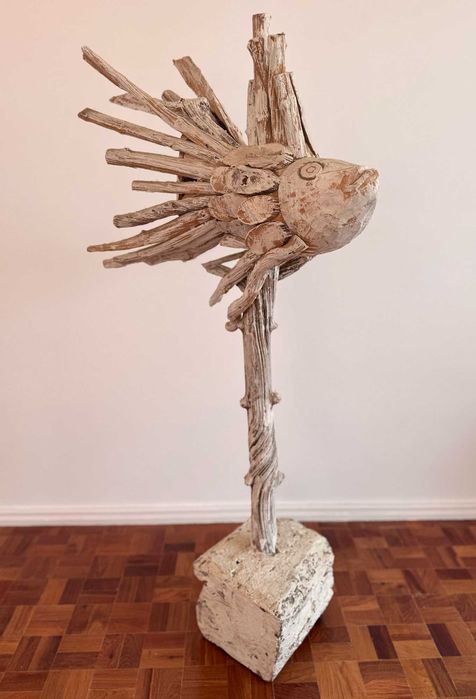 Escultura de Peixe em Madeira – Bali