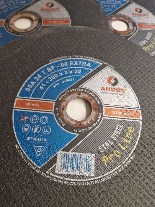 Tarcza do cięcia metalu stali ANDRE 300 x 3 x 32 mm (3 sztuki)