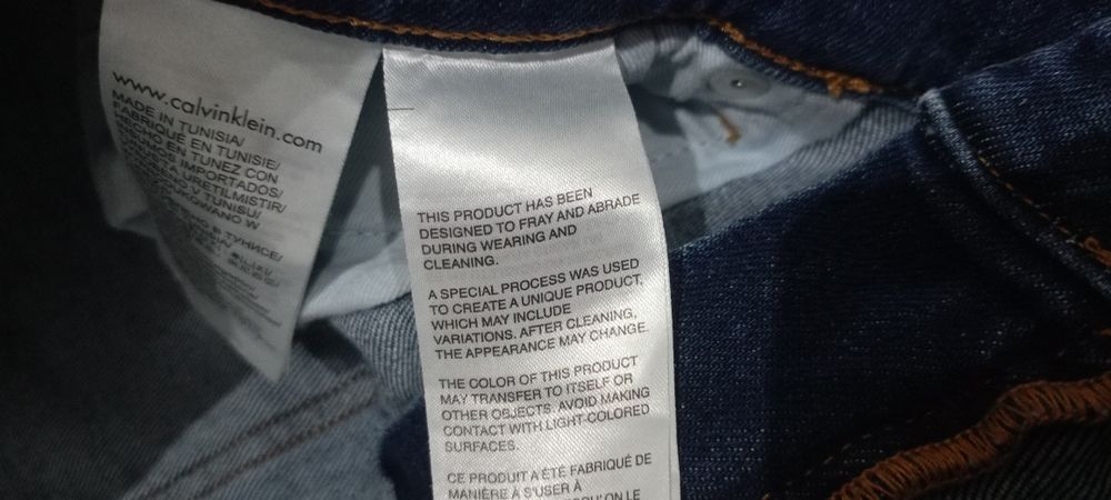 Calvin Klein spodnie jeans granat męskie