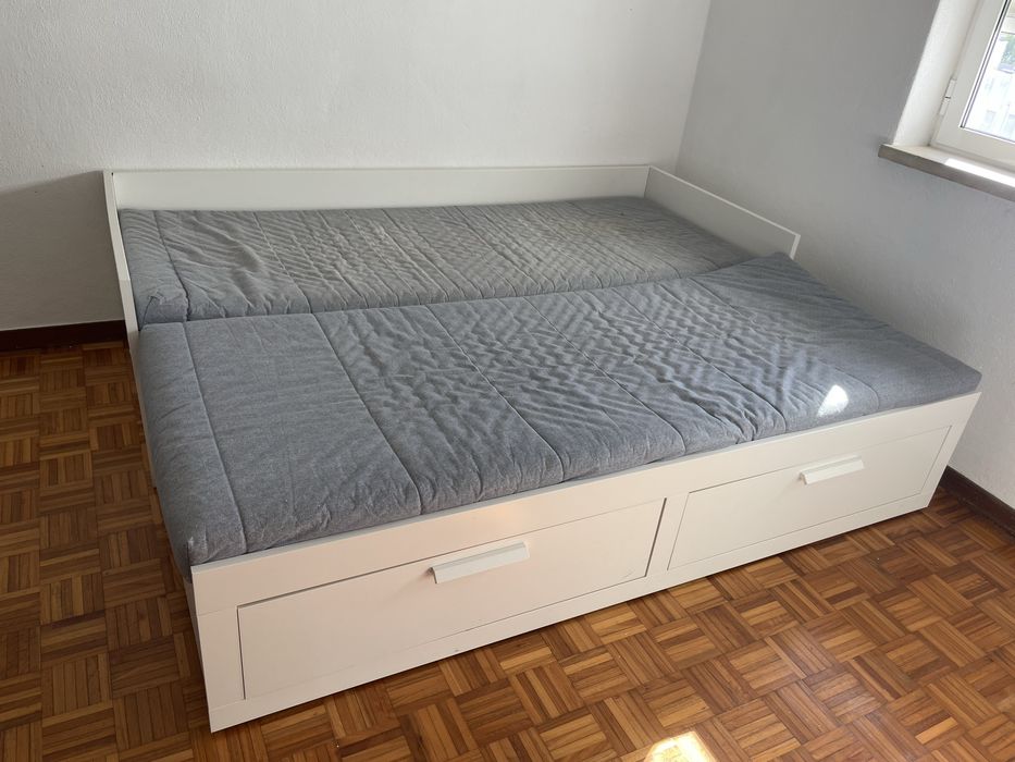 Cama com gavetas - branco