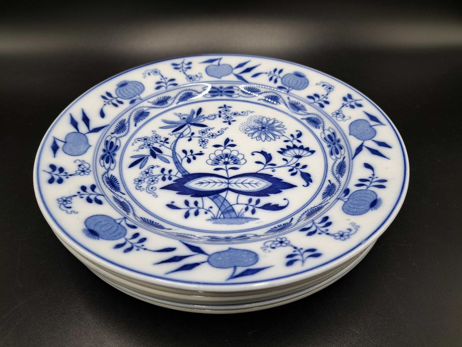 Talerz obiadowy płytki Villeroy Boch Dresden wzór cebulowy kobaltowy