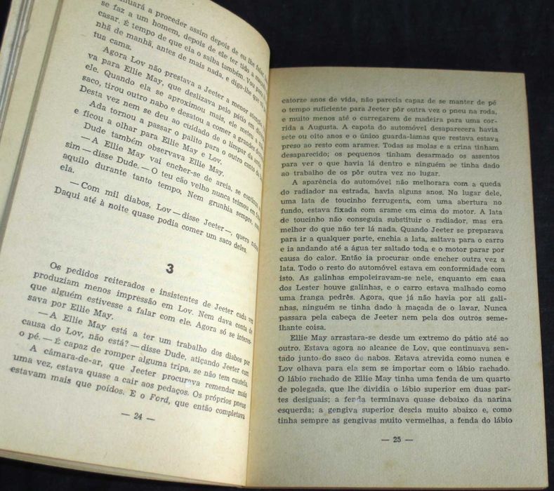 Livro A Estrada do Tabaco Erskine Caldwell Os Livros das Três Abelhas