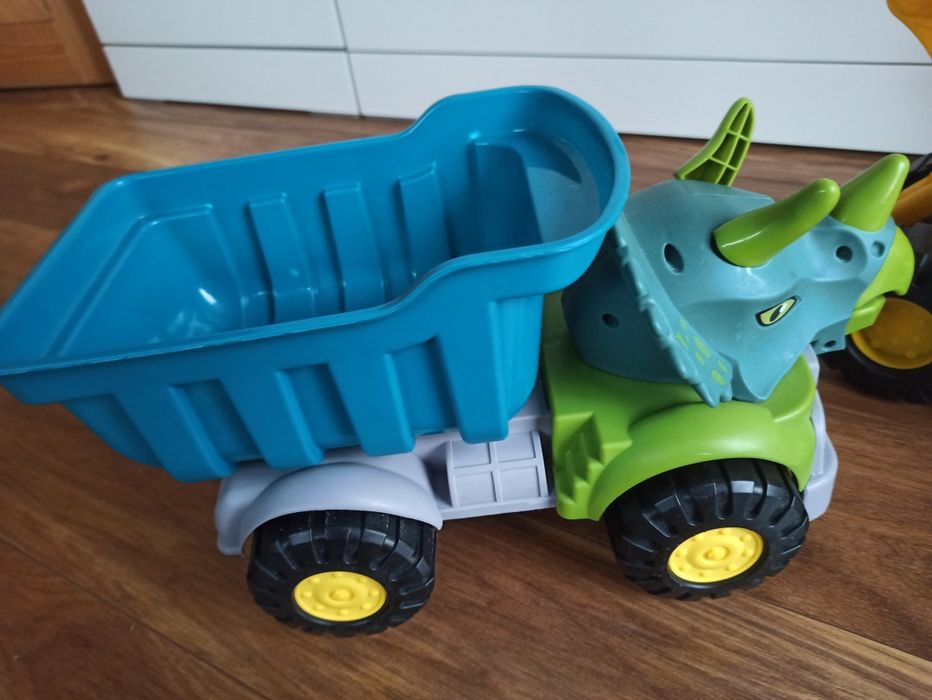 Wyprzedaż_Auta spychacz i wywrotka dinozaur