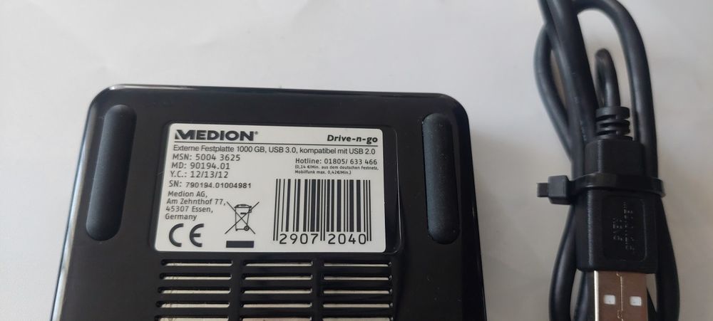Dysk przenosny MEDION Drive-n-go 1000GB 1T