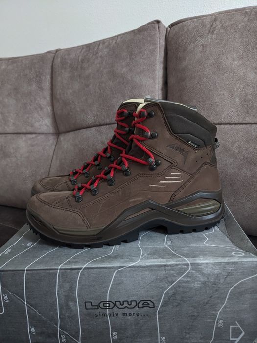 Чоловічі черевики туристичні lowa renegade 100 gtx mid шкіряні