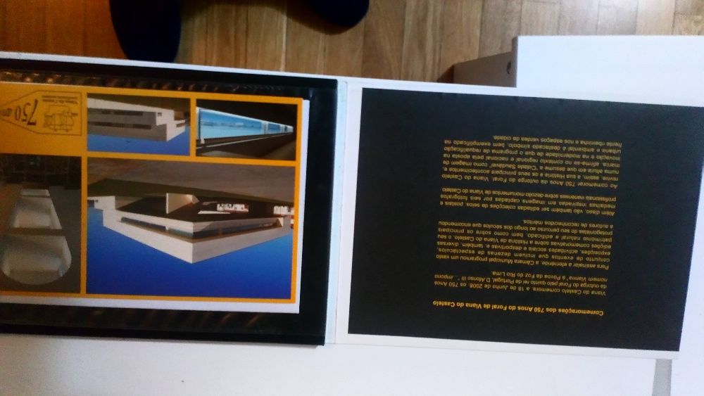 medalha e selo comemorativos de Viana